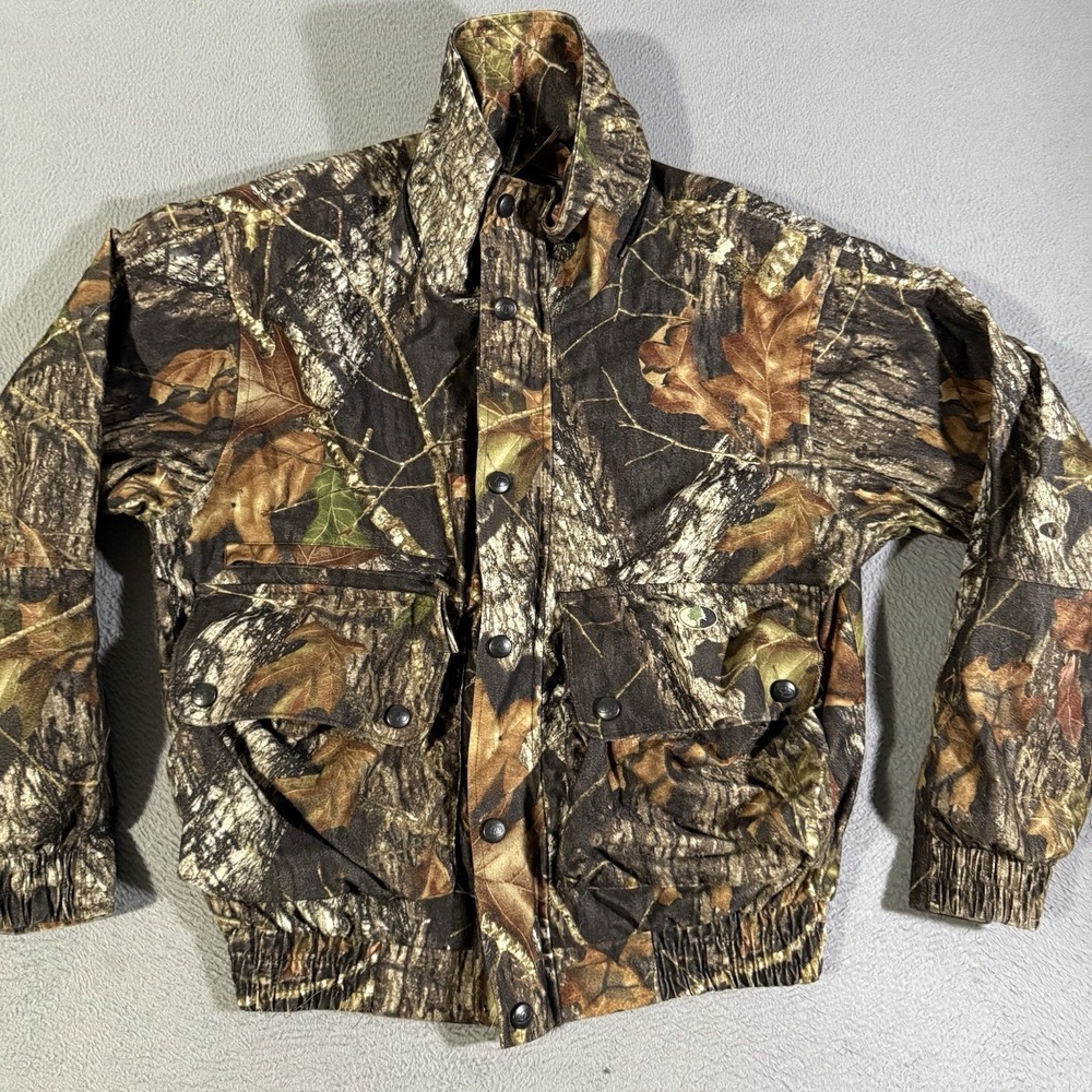 Vintage Russell Outdoors Camouflage Hunting‎ Jacket Size Medium Mossy Oak Camo